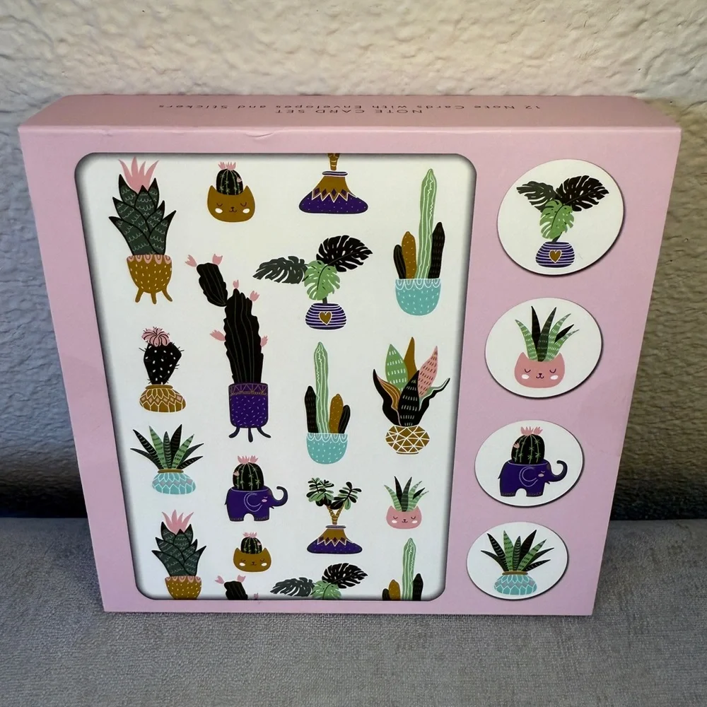 Note Card Set — Garden Themed with Garden Stickers